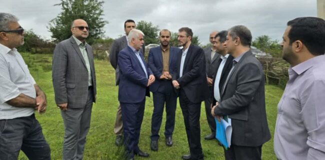 بازدید مدیر کل کمیته امداد مازندران و مدیرعامل بنیاد مسکن انقلاب اسلامی مازندران از زمین اهدایی بنیاد مسکن مازندران