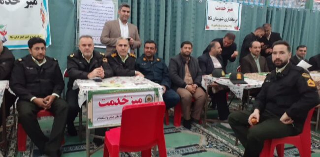 استقرار  ایستگاه کنترل فشار خون جمعیت هلال احمر نکا در مصلای این  شهرستان