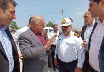 بازدید سرپرست فرمانداری مرکز مازندران  از پروژه‌های ترافیکی و تعریض محور در بخش کلیجانرستاق و شهر هولار