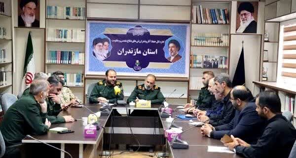نشست تخصصی فرمانده سپاه کربلا مازندران با مدیر کل حفظ آثار و نشر ارزش‌های دفاع مقدس و مقاومت استان